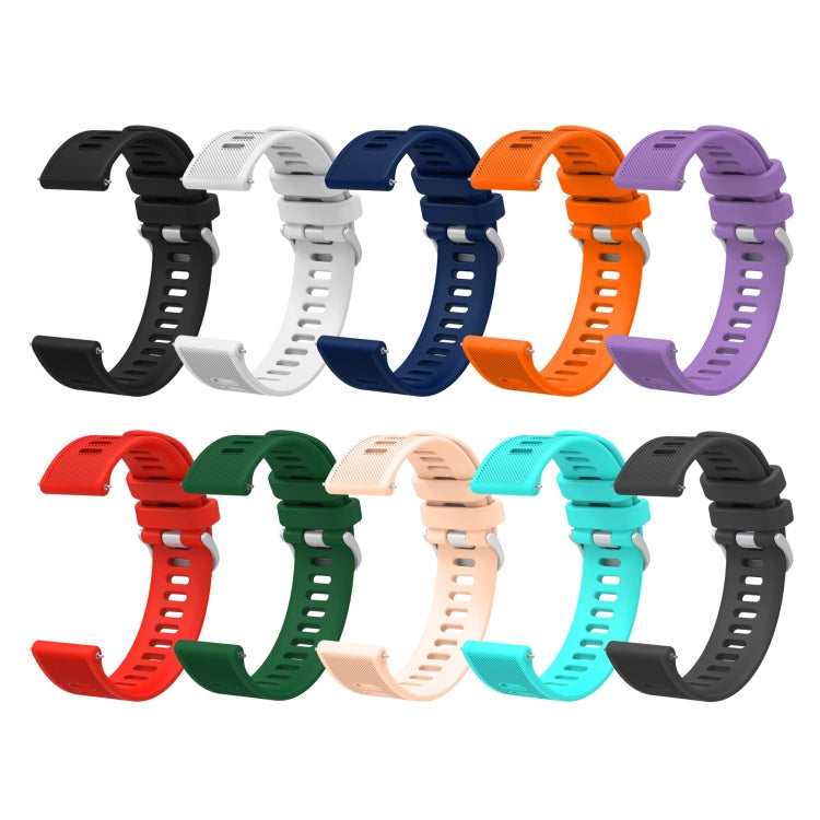 Multi-color silicone twill watch bands with quick-snap holes for Amazfit BIP, 20 mm
