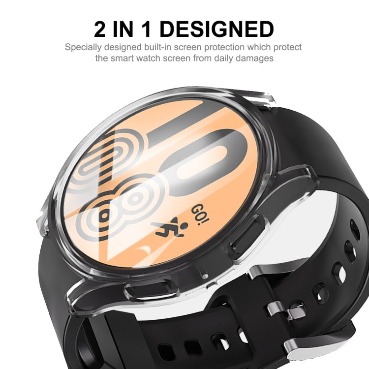 Black TPU 2-in-1 watch case with built-in screen protection and clear cover