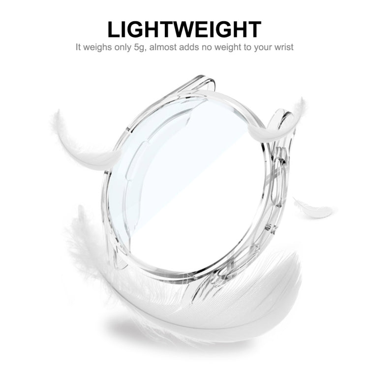 Lightweight transparent TPU full-coverage watch case with clear screen protector