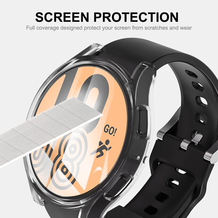 Black protective TPU watch case with clear screen cover and full-coverage bezel