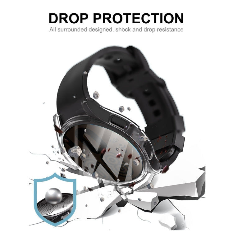 Shock-resistant TPU watch case with clear front shield and protective bezel