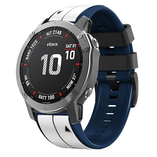 22mm Silicone Sports Two-Color Watch Band, For Garmin Fenix 7, For Garmin Descent G1, For Garmin EPIX Gen2, For Garmin Instinct 2, For Garmin Instinct, For Garmin Approach S62, For Garmin Fenix 6, For Garmin Fenix 6 Pro, For Garmin Fenix 5             ...