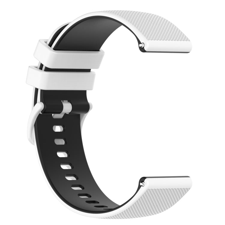20mm Checkered Two-Color Silicone Watch Band, For Amazfit BIP