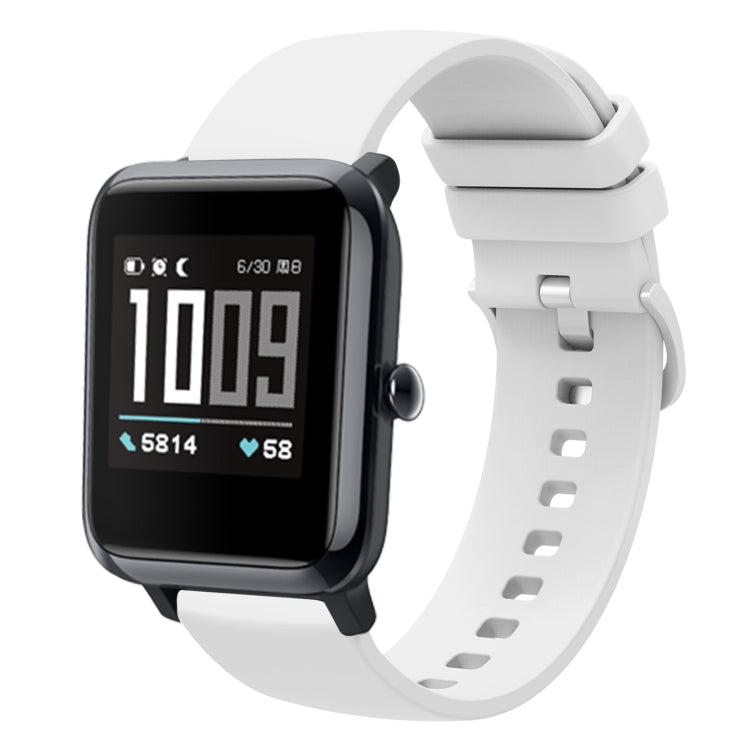 20mm Solid Color Soft Silicone Watch Band, For Amazfit BIP