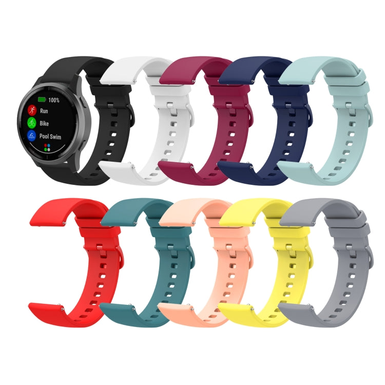 20mm Solid Color Soft Silicone Watch Band, For Amazfit BIP