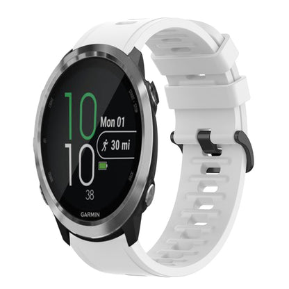 20mm Solid Color Soft Silicone Watch Band, For Garmin Forerunner 645 Music
