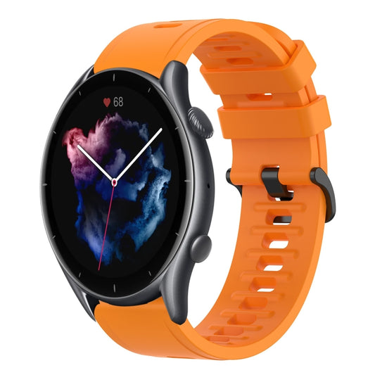 22mm Solid Color Soft Silicone Watch Band, For Amazfit GTR 3, For Amazfit GTR 3 Pro, For Amazfit GTR 2e, For Amazfit GTR 2, For Amazfit 3, For Amazfit GTR 47mm
