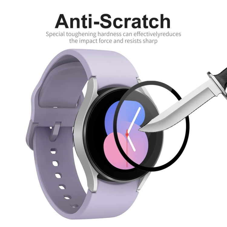Anti-scratch tempered glass screen protector for Samsung Galaxy Watch5 40mm with guard ring