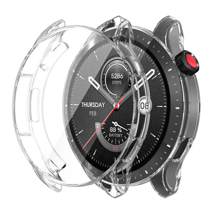 Transparent TPU smartwatch case cover with screen film for Amazfit GTR 4