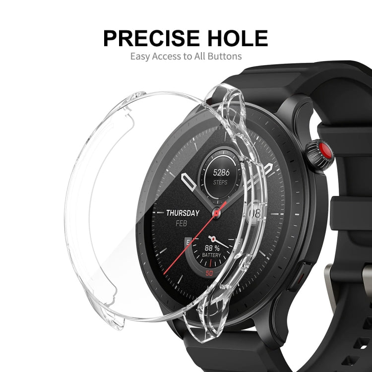 Transparent TPU watch case with precise button holes and raised screen cover