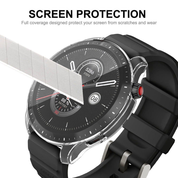 Transparent TPU full-coverage screen protector case with raised bezel