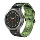 Curved silicone watch band with green and black strap for Galaxy Watch 4