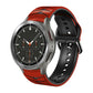 Curved silicone watch band with red and black strap for Galaxy Watch 4