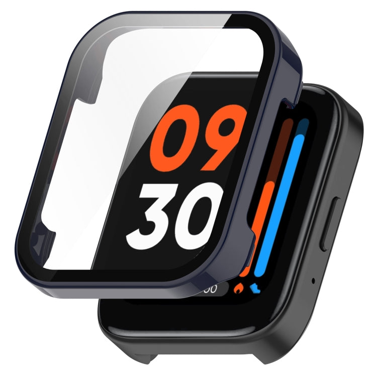 Navy protective case with tempered film front cover for a smartwatch