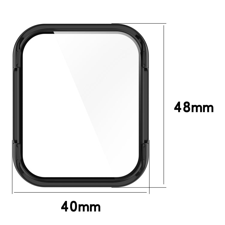 Black PC toughened film protective case with screen cover, 48x40mm