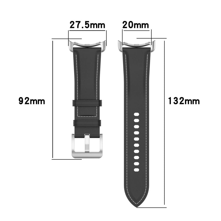 Leather embossed sewing watch band size diagram showing strap dimensions and buckle area