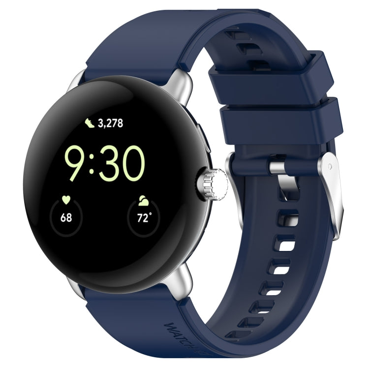 Silicone watch band with metal connector, dark blue, for 41mm smart watch