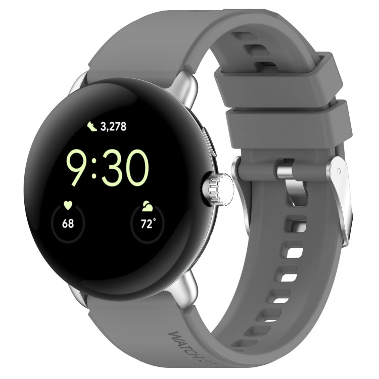 Dark gray silicone watch band with metal connector for 41mm smartwatch