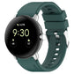 Green silicone watch band with metal connector for 41mm smartwatch