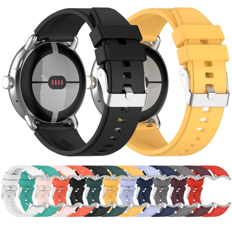 Silicone watch band set with metal connectors, multiple solid colors, for 41mm watches