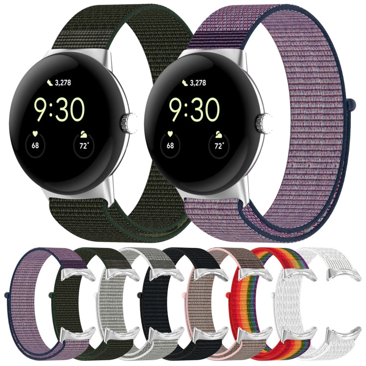 Nylon weave watch bands assortment with metal clasps in multiple colors