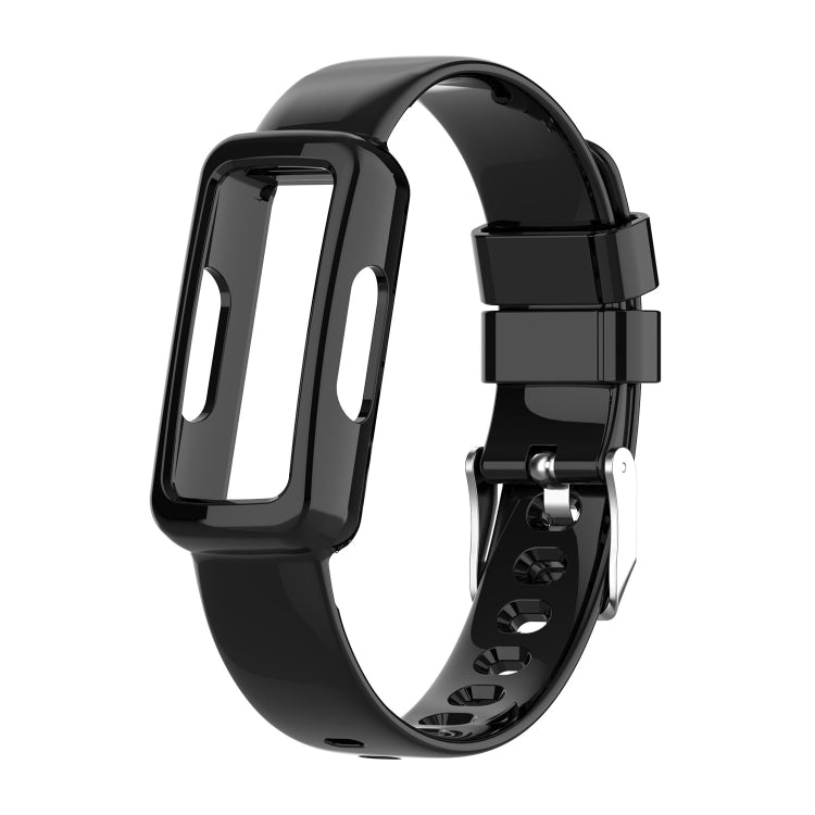 TPU integrated watch band with black strap and square clasp for Fitbit Inspire 3