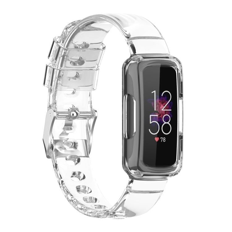 TPU integrated watch band with clear strap and clear watch case for Fitbit Inspire 3