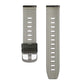 22mm light gray diamond TPU watch band with shiny buckle and perforated links