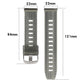 22mm gray diamond TPU watch band with shiny perforated links and clasp