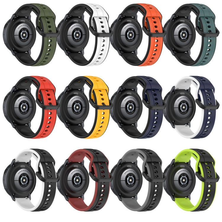 Assorted 22mm silicone watch bands with convex loop design in multiple two-tone colors.