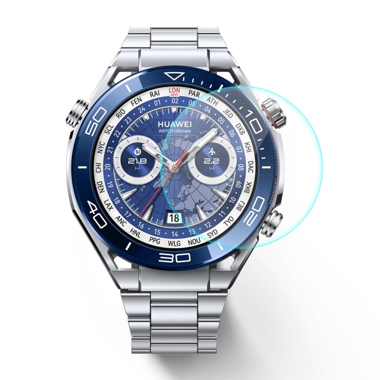 Tempered glass screen protector for Huawei Watch Ultimate, round case shield fit