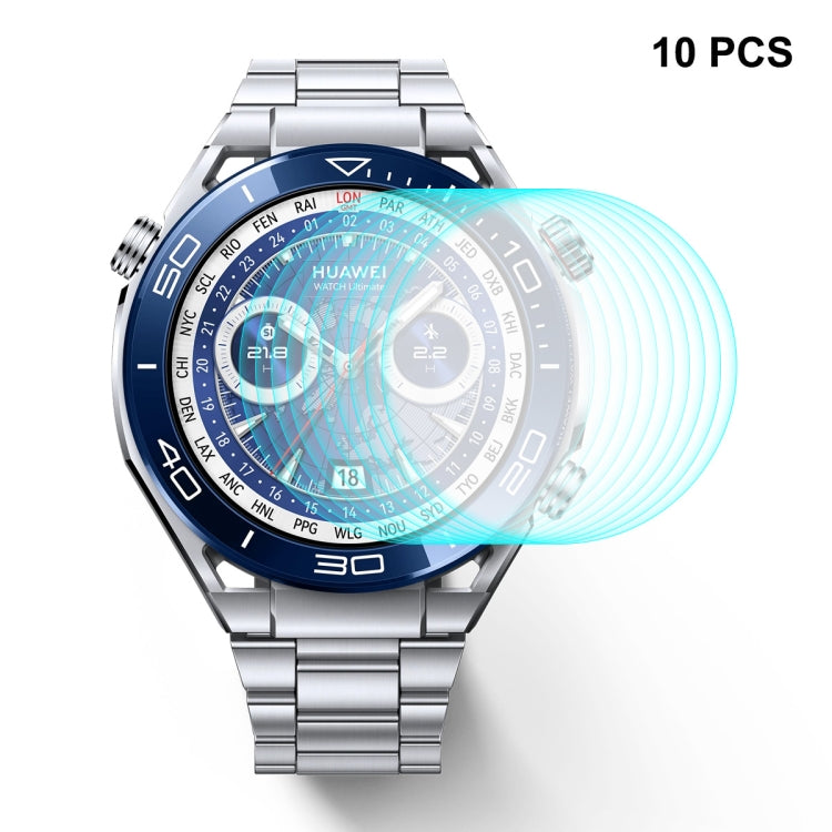 10-pack tempered glass screen protectors for Huawei Watch Ultimate with multiple round covers