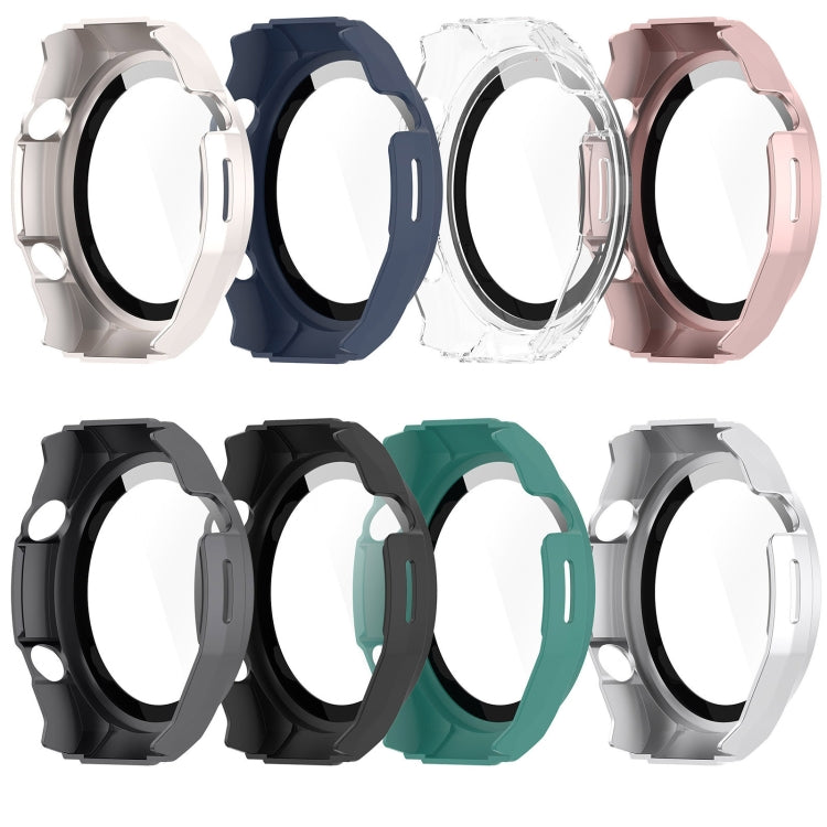 Integrated watch protective cases with toughened film in silver, navy, clear, pink, black and teal