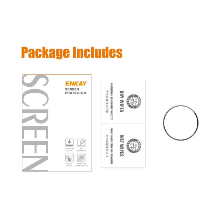 Screen protector package includes protective film and small accessory pieces