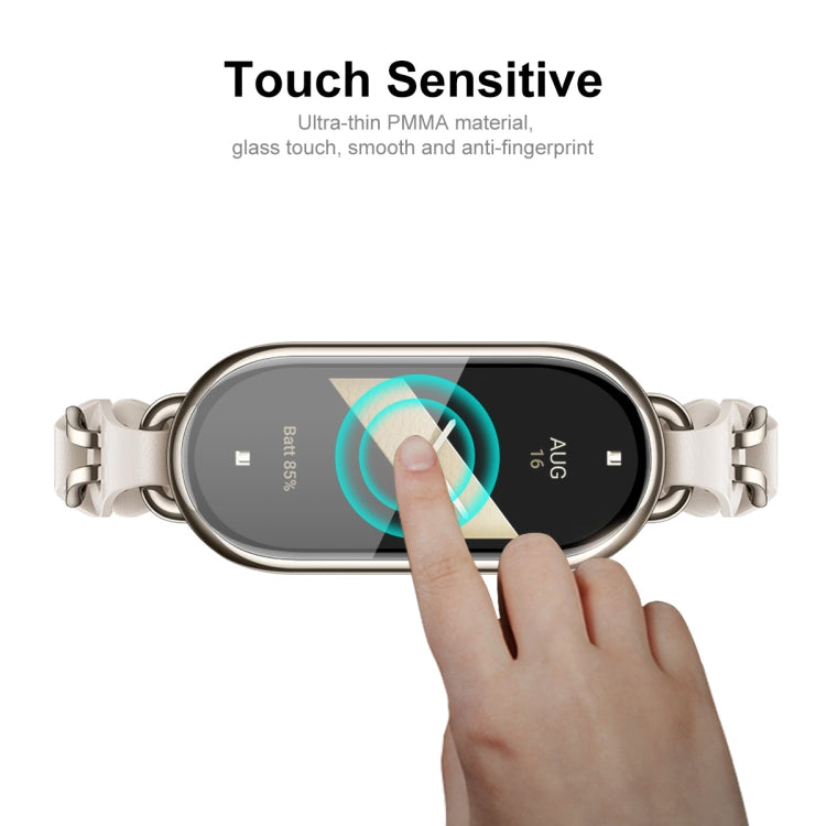 Touch-sensitive PMMA screen protector film for Xiaomi Band 8, clear surface