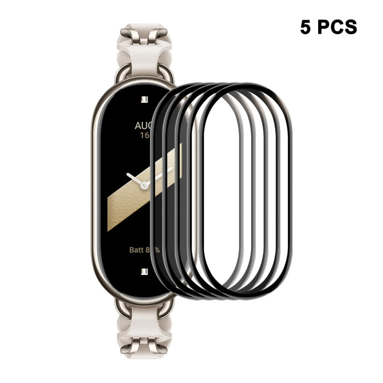 5-pack ENKAY curved screen protector films for Xiaomi Band 8, clear overlays