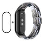 Full coverage screen protector and elastic braided nylon watch band set, black and gray