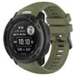 Green silicone sports watch band with vented strap and adjustable clasp