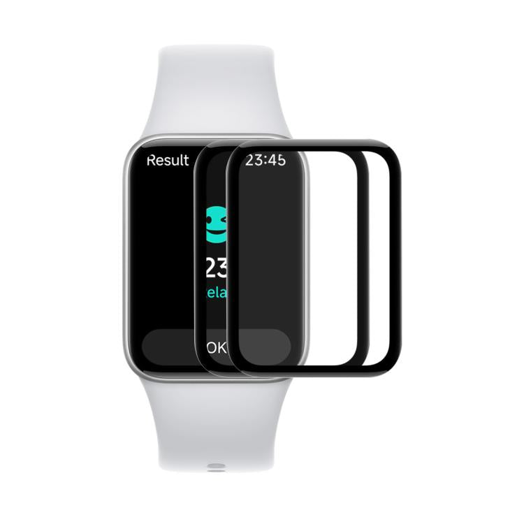 Smartwatch screen protector film set, clear curved 3D full coverage over watch display