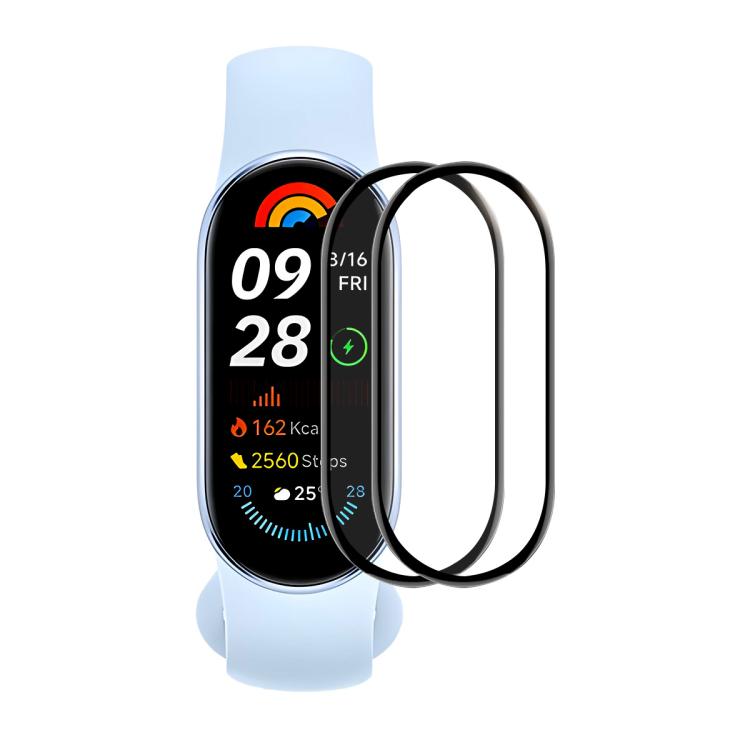 Smartwatch screen protector film, clear 3D full coverage for curved display, 2-pack