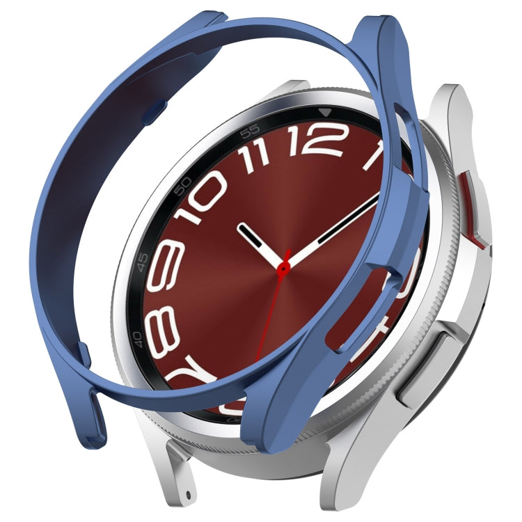 Half-coverage hollow watch protective case, blue, for round smartwatch