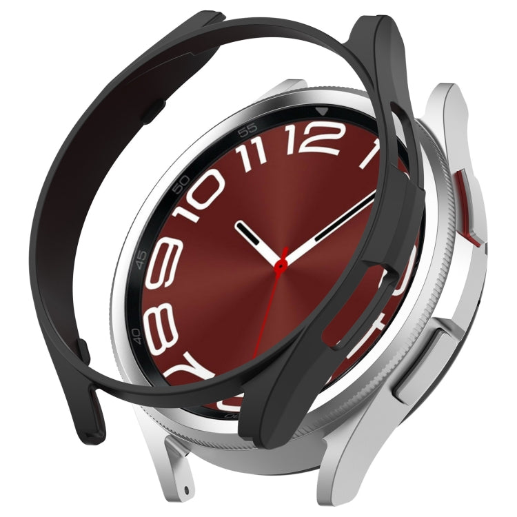 Black half-coverage hollow PC watch protective case with open frame