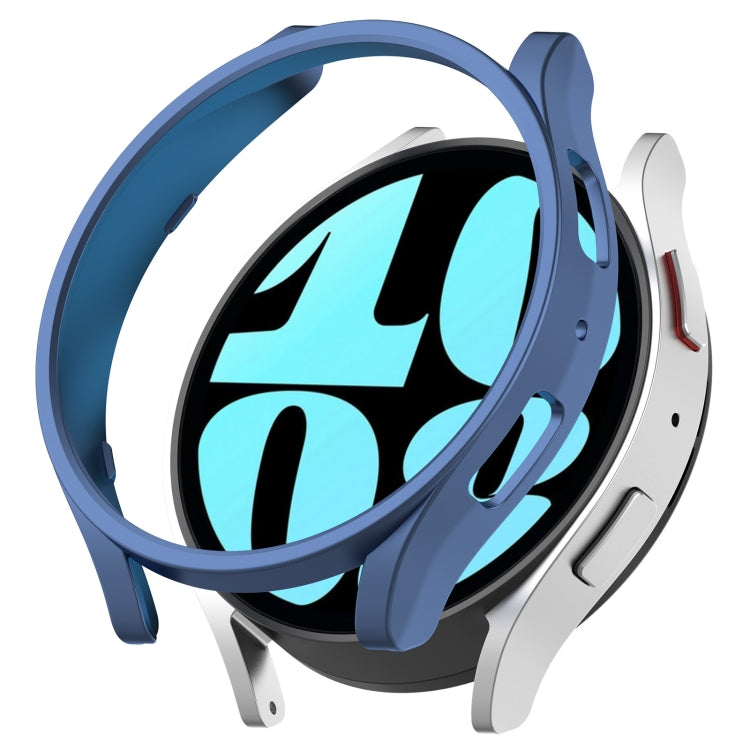 Half-coverage hollow watch protective case with blue frame for smartwatch