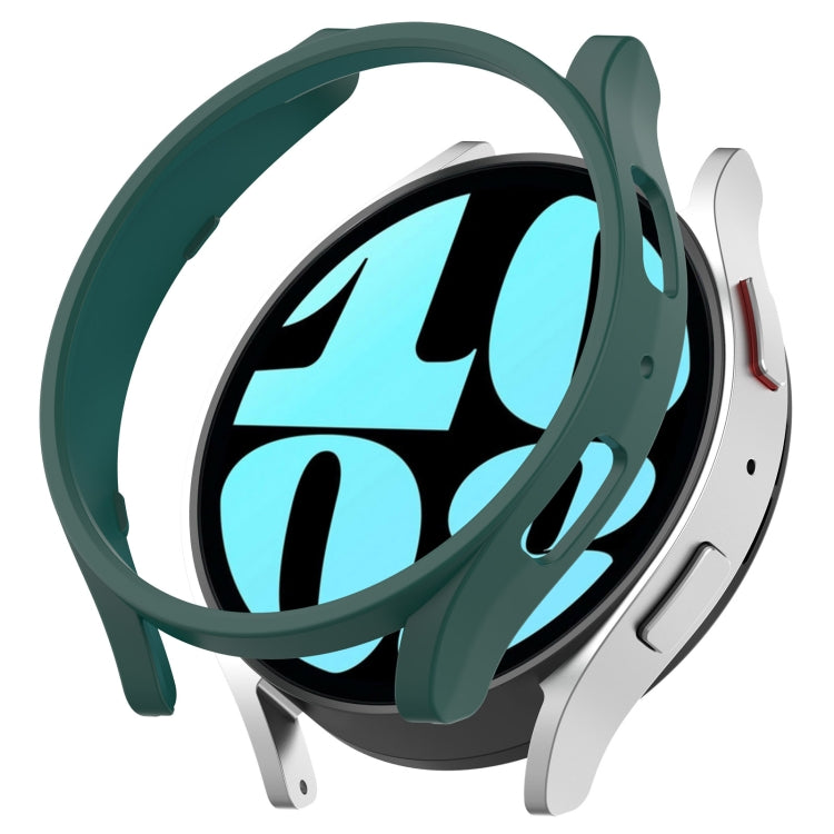 Half-coverage hollow watch protective case with dark green frame for smartwatch