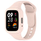 Integrated silicone watch band, light ivory strap with perforations and fully enclosed design
