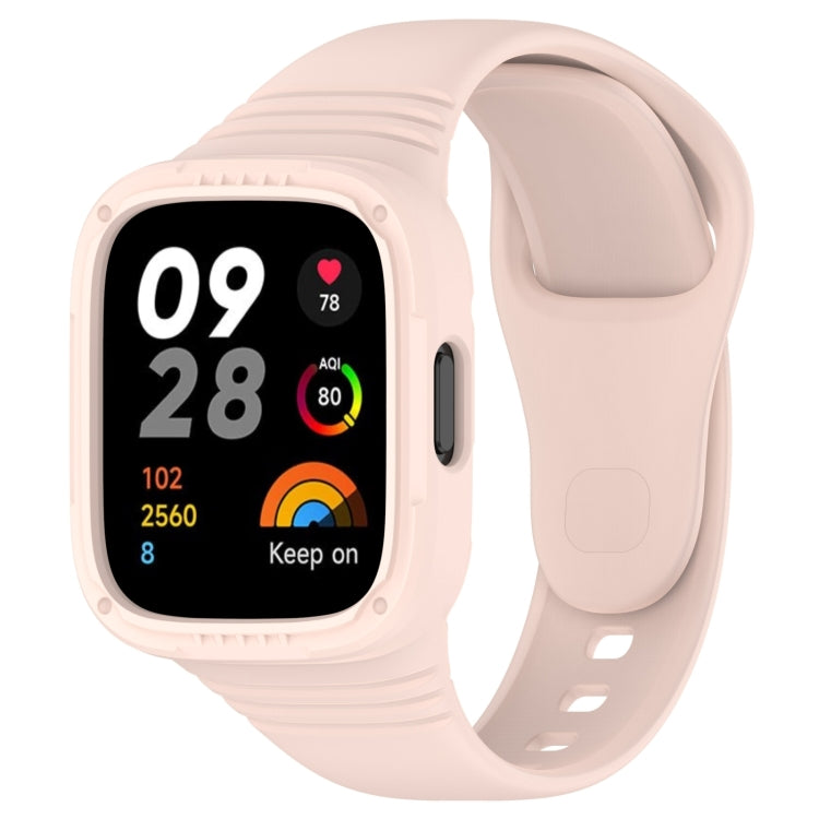Ivory white silicone fully enclosed watch band with smooth back and perforated holes