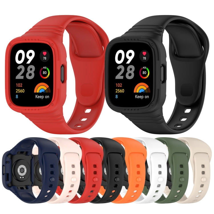 Multi-color set of silicone fully enclosed watch bands with perforated straps