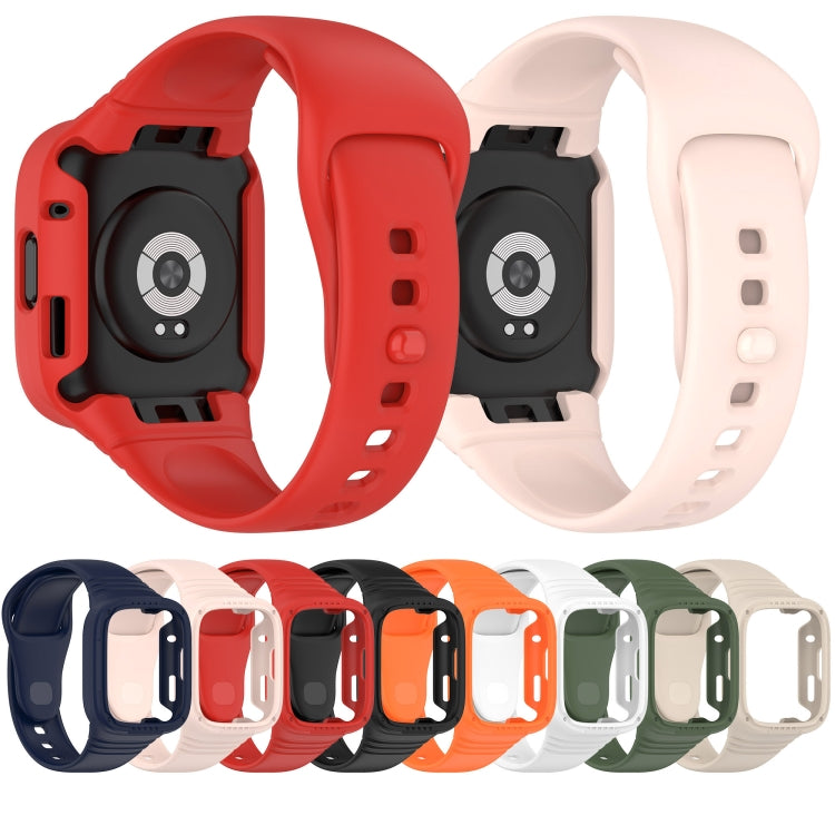 Fully enclosed silicone watch band with adjustment holes, in assorted colors