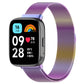 Milan magnetic steel mesh watch band in purple, magnetic clasp and fine metal mesh