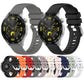 Silicone watch band set with glossy finish and metal buckles, assorted colors